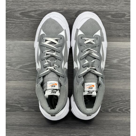 Nike Blazer Low x Sacai, White/Iron Grey | Size 13M [new] DD1877-002 - Picture 6 of 8